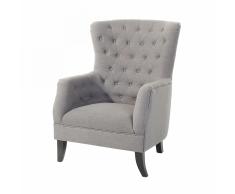 Poltrona in tessuto grigio VIBORG