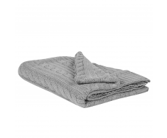 Coperta 110 x 180 cm Grigio chiaro ANAMUR