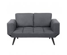 Divano letto con rivestimento grigio scuro BREKKE