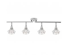 Lampadario di color argento ERMA