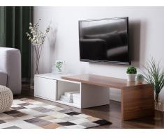 Mobile TV in legno bianco e scuro YONKERS