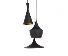 Lampada da soffitto nera opaca e color oro - CARSON