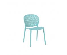 Sedia in plastica blu da esterno e da interno HOLMDEL