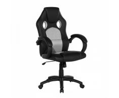 Sedia da ufficio in ecopelle grigia - Sedia da gaming - REST