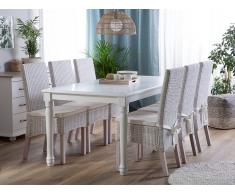 Tavolo da pranzo in legno bianco 180 x 90 CARY