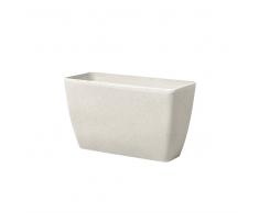 Vaso da fiori moderno rettangolare bianco 74x32x45cm BARIS