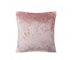 Cuscino decorativo in velluto 45 x 45 cm rosa