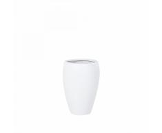 Vaso da fiori moderno in vetroresina bianca - 35x35x55cm - NESS