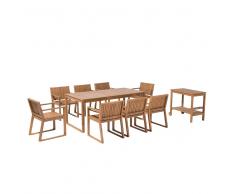 Set da giardino in legno tavolo e 6 sedie SASSARI