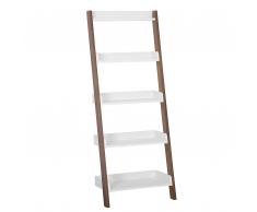 Scaffale libreria marrone e bianco MOBILE TRIO