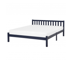 Letto a doghe in legno colore blu navy 180 x 200 cm FLORAC
