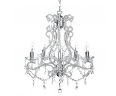 Lampadario candeliere in color argento ASCAR