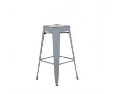 Sgabello da bar in metallo argento dorato - Sgabello design da cucina - 76cm - CABRILLO