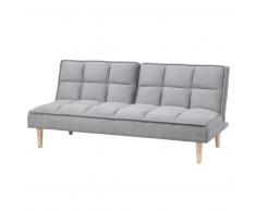 Divano letto moderno in tessuto grigio chiaro SILJAN