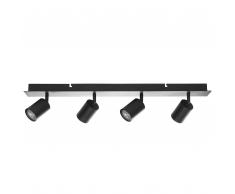 Lampada da soffitto in metallo color nero TIGRIS