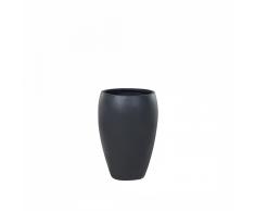 Vaso da fiori moderno in vetroresina nera - 35x35x55cm - NESS