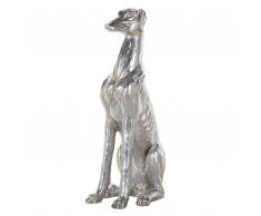 Figura statuetta decorativa color argento 80 cm GREYHOUND