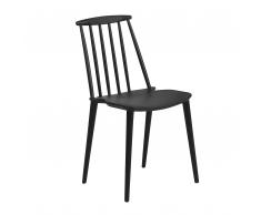 Sedia da pranzo in plastica nera - VENTNOR