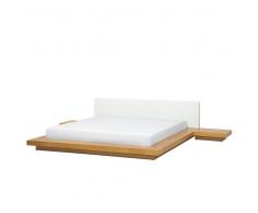 Letto marrone chiaro 180 x 200 cm ZEN
