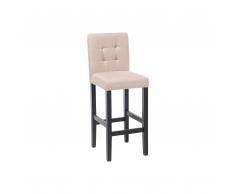 Sgabello da bar in tessuto beige MADISON