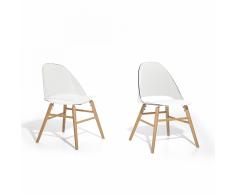 Sedia bianca trasparente - Sedia da giardino - Sedia in plastica - Sedia da pranzo di design - MILFORD