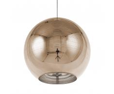 Lampadario sferico in vetro dorato ASARO