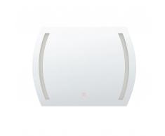 Specchio da parete a LED 60 x 80 cm ARQUES argento