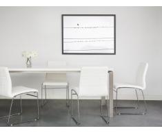 Set di 2 sedie da pranzo in metallo e pelle sintetica bianca - KIRON