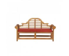 Panchina in legno 180cm con cuscino terracotta JAVA marlboro