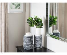 Vaso di fiori decorativo bianco e grigio PELLA