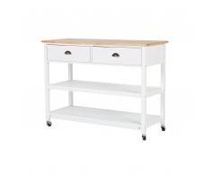 Carrello da cucina NAVARINO bianco