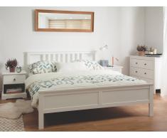 Letto matrimoniale moderno in legno bianco 160x200cm ROSSELANGE