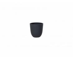 Vaso da fiori moderno in vetroresina nera - 30x30x30cm - OHRIT