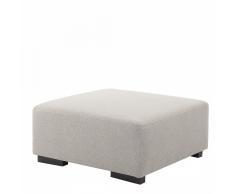 Pouf poggiapiedi ottomano in tessuto beige LUNGO