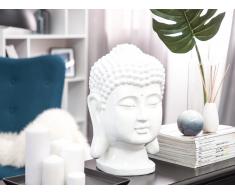 Statuetta decorativa bianca BUDDHA