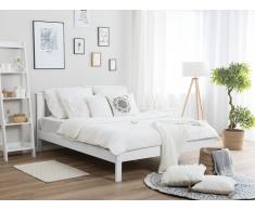 Letto doppio in legno bianco 180x200cm TANNAY