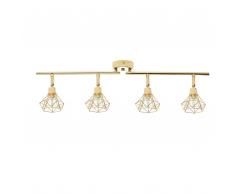 Lampada da soffitto in metallo color oro ERMA