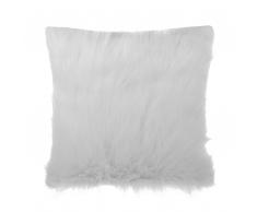 Cuscino decorativo in pelliccia finta 45 x 45 cm beige chiaro