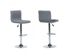 Set di due sgabelli da bar in colore grigio, ORLANDO