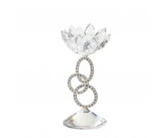 Candelabro argento 7,5x7,5 17 cm OVIEDO