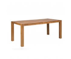 Tavolo da pranzo rettangolare in legno di quecia chiaro 150x90cm NATURA