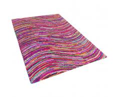 Tappeto multicolore rettangolare in cotone e poliestere - 80x150cm - KESAN