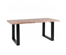 Tavolo da pranzo in legno marrone / nero 180 x 94 cm HEBY