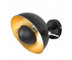 Lampada da muro nero-oro THAMES II