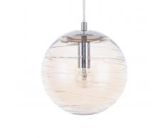 Lampadario a sfera in vetro ambrato MIRNA