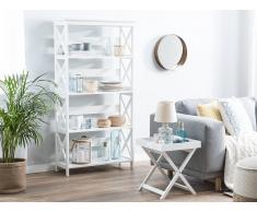 Scaffalatura 4 ripiani in laminato bianco design vintage FOSTER
