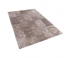 Tappeto marrone in cotone e poliestere realizzato a mano - 80x150cm - TOSYA
