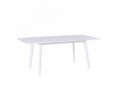 Tavolo da pranzo allungabile in MDF laminato bianco 150cm SANFORD