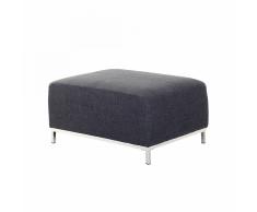 Pouf poggiapiedi ottomano in tessuto grigio OSLO