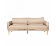 Divano moderno imbottito in tessuto beige UPPSALA
